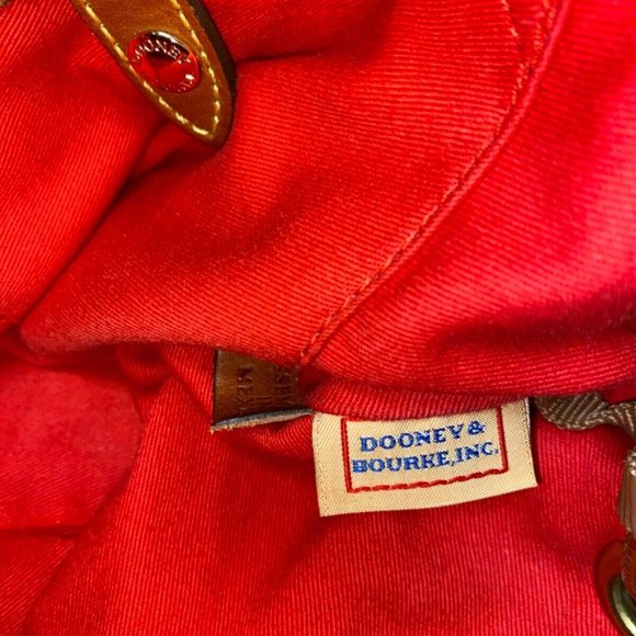 [Dooney & Bourke] Marigold Orange Nylon Domed Shoulder Satchel Handbag - Picture 10 of 12